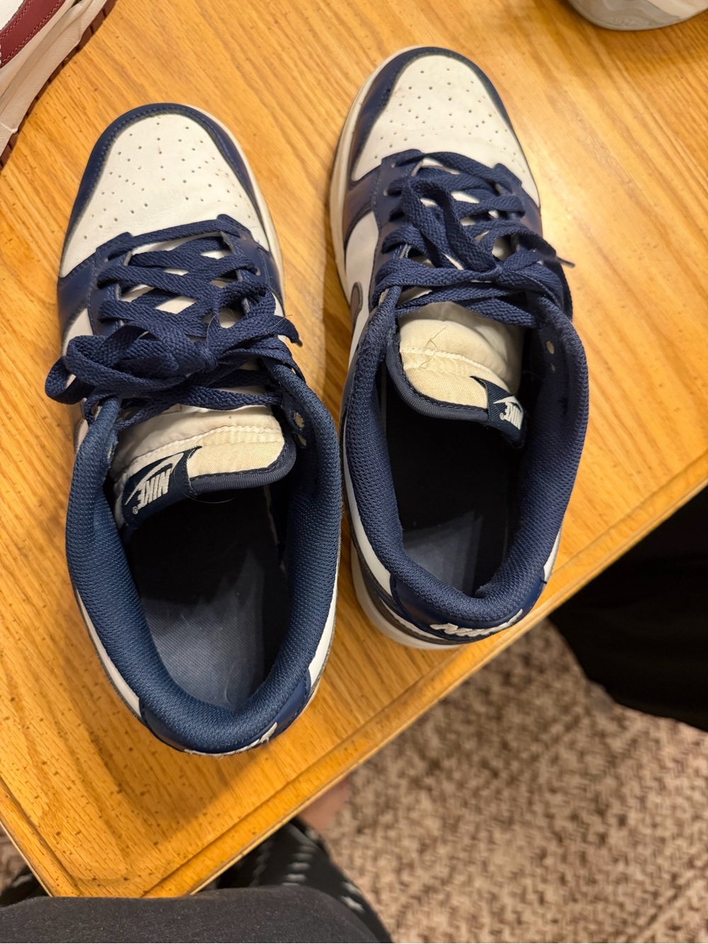 Nike Kids Navy and White Low-Top Sneakers